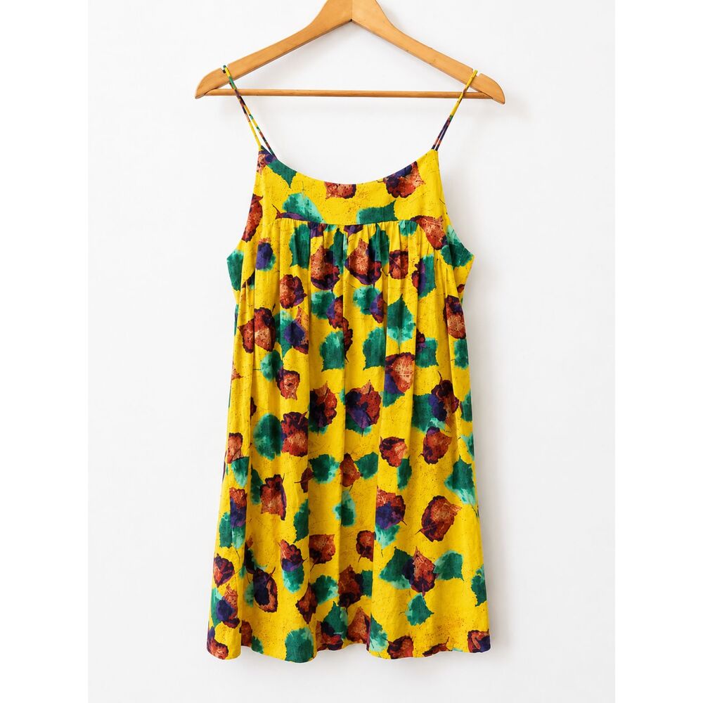 Ces Femme Yellow Floral Sundress | Size Small EUC